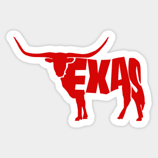 Texas Longhorn (Red) Sticker